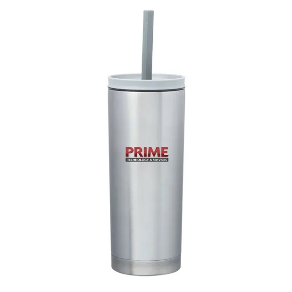 19 oz. Winslow Stainless Steel Mug with Straw - 19 oz. Winslow Stainless Steel Mug with Straw - Image 0 of 3