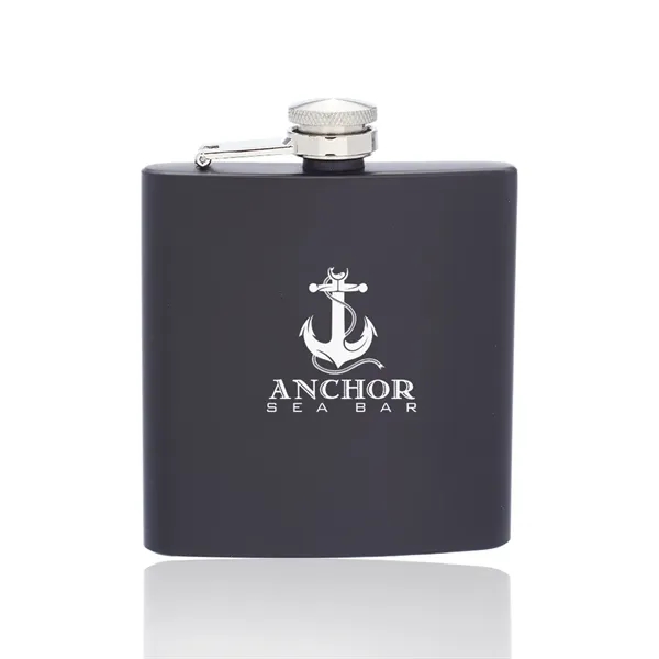 6 oz. Murano Stainless Steel Hip Flasks - 6 oz. Murano Stainless Steel Hip Flasks - Image 1 of 7