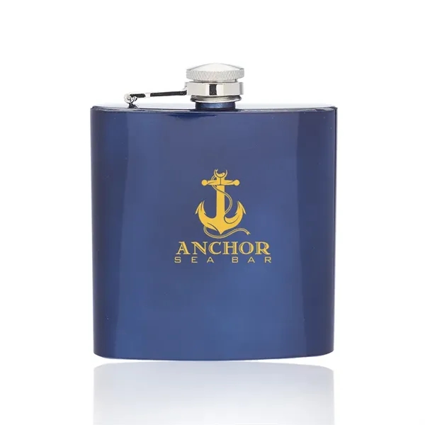 6 oz. Murano Stainless Steel Hip Flasks - 6 oz. Murano Stainless Steel Hip Flasks - Image 3 of 7