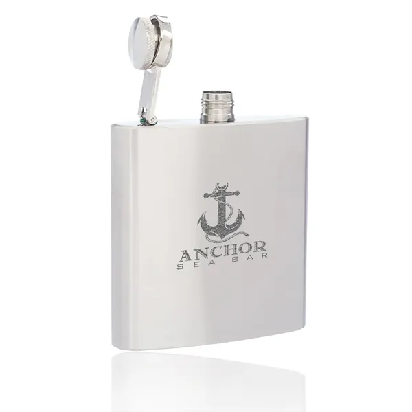 6 oz. Murano Stainless Steel Hip Flasks - 6 oz. Murano Stainless Steel Hip Flasks - Image 6 of 7