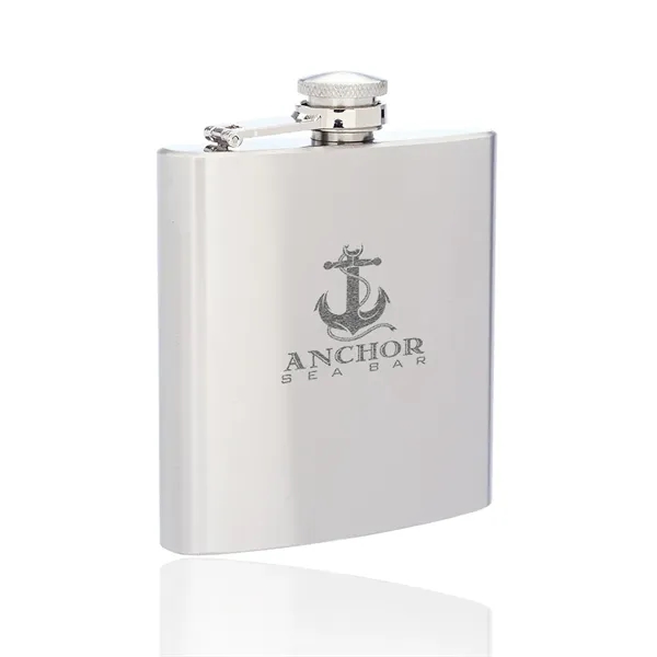 6 oz. Murano Stainless Steel Hip Flasks - 6 oz. Murano Stainless Steel Hip Flasks - Image 5 of 7