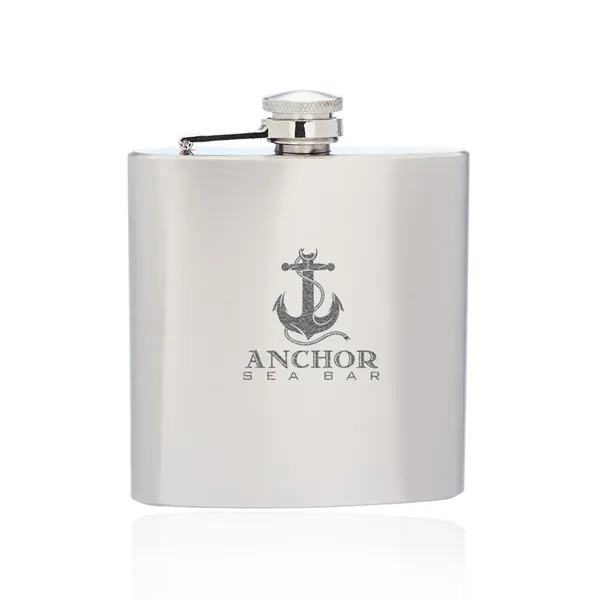 6 oz. Murano Stainless Steel Hip Flasks - 6 oz. Murano Stainless Steel Hip Flasks - Image 4 of 7
