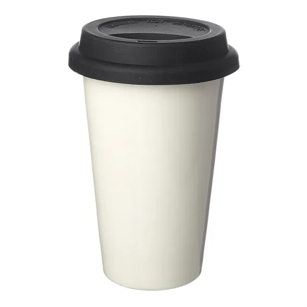11 oz. Double Wall Ceramic Tumblers with Lid - 11 oz. Double Wall Ceramic Tumblers with Lid - Image 1 of 7