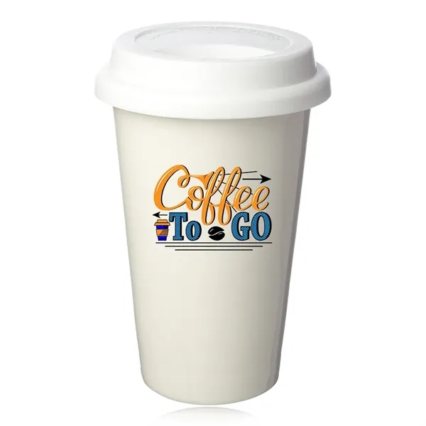 11 oz. Double Wall Ceramic Tumblers with Lid - 11 oz. Double Wall Ceramic Tumblers with Lid - Image 7 of 7