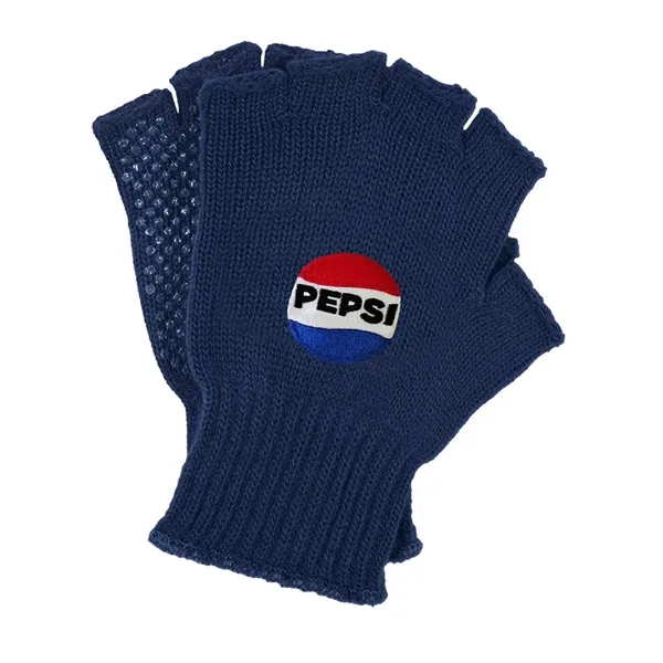 Fingerless Knit Glove with Direct Embroidery and Grippers - Fingerless Knit Glove with Direct Embroidery and Grippers - Image 0 of 0