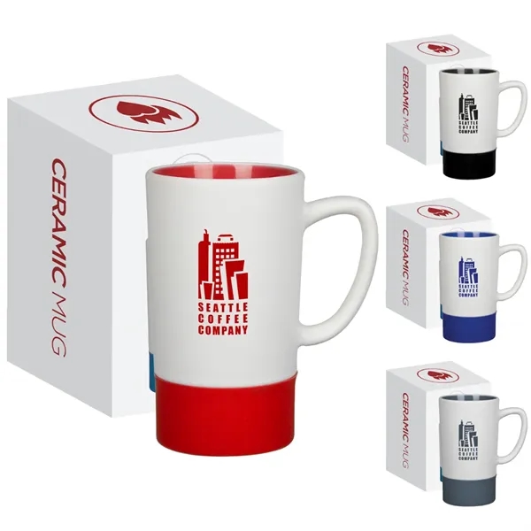 16 oz  Ceramic Mug with Silicone Accent - 16 oz  Ceramic Mug with Silicone Accent - Image 0 of 4