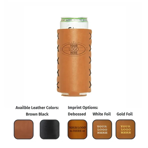 Genuine Leather SLIM Can Holder - Handmade in the USA - Genuine Leather SLIM Can Holder - Handmade in the USA - Image 0 of 11