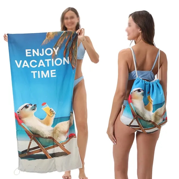 2 in1 Foldable Beach Towel & Storage Bag - 2 in1 Foldable Beach Towel & Storage Bag - Image 0 of 4