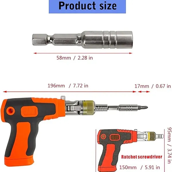 Ratchets Manual Disassembling Adjustable Screwdriver Bits - Ratchets Manual Disassembling Adjustable Screwdriver Bits - Image 2 of 3