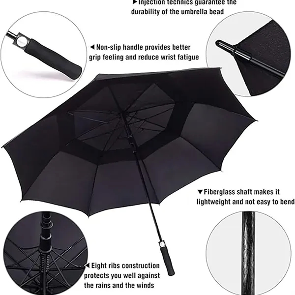 Golf Automatic Open Large Double Canopy Vented Umbrella - Golf Automatic Open Large Double Canopy Vented Umbrella - Image 2 of 4