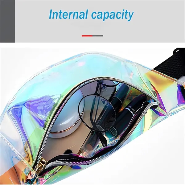 Small Clear Fanny Pack Colorful PVC Chest Bag - Small Clear Fanny Pack Colorful PVC Chest Bag - Image 2 of 3