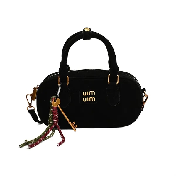 Women's  Fall and Winter Vintage Frosted Tote Bowling Bag - Women's  Fall and Winter Vintage Frosted Tote Bowling Bag - Image 4 of 7