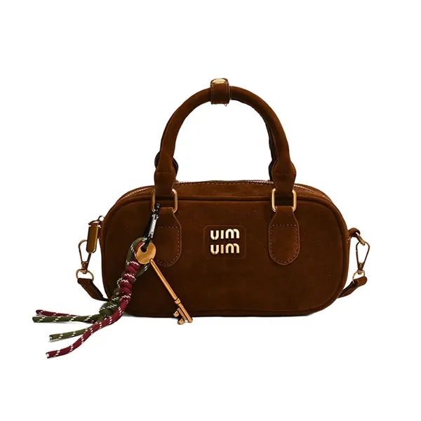Women's  Fall and Winter Vintage Frosted Tote Bowling Bag - Women's  Fall and Winter Vintage Frosted Tote Bowling Bag - Image 6 of 7