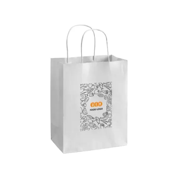 Printed White Paper Shopping Bags (16" x 6" x 19.25") - Printed White Paper Shopping Bags (16" x 6" x 19.25") - Image 0 of 5