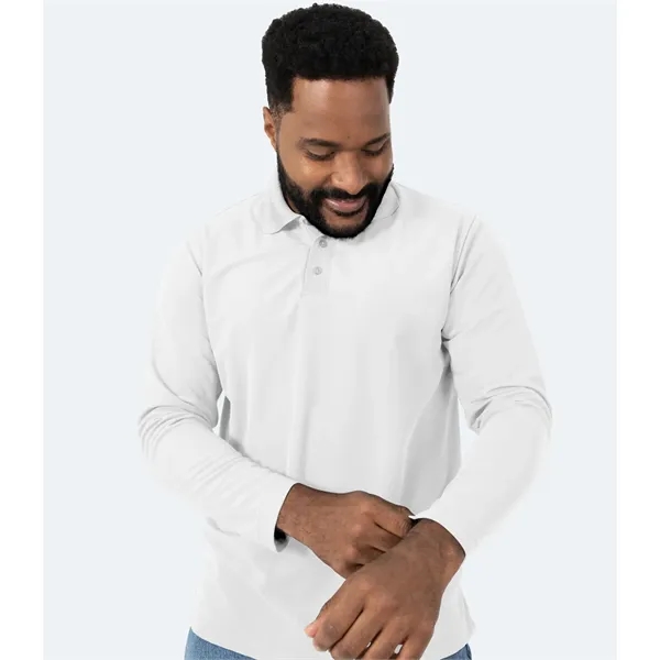 Men's Long Sleeve Polo Shirt - Real Basics - Men's Long Sleeve Polo Shirt - Real Basics - Image 5 of 5