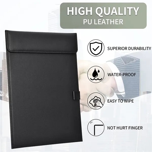 Leather A4 Letter Clipboards with Pen Holder - Leather A4 Letter Clipboards with Pen Holder - Image 1 of 7