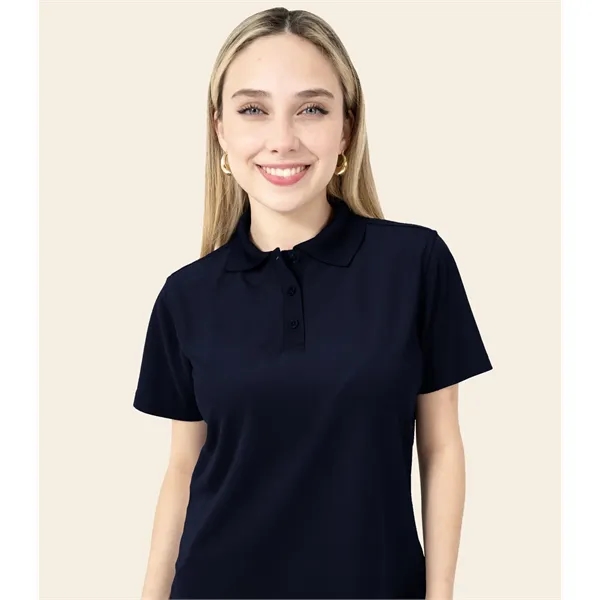 Women's Short Sleeve Polo Shirt - Real Basics - Women's Short Sleeve Polo Shirt - Real Basics - Image 3 of 9