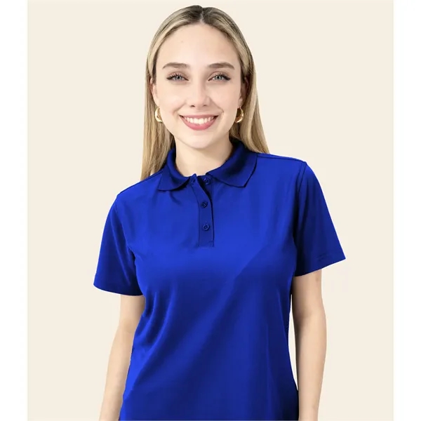 Women's Short Sleeve Polo Shirt - Real Basics - Women's Short Sleeve Polo Shirt - Real Basics - Image 7 of 9