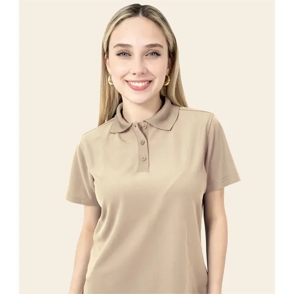 Women's Short Sleeve Polo Shirt - Real Basics - Women's Short Sleeve Polo Shirt - Real Basics - Image 8 of 9