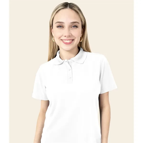 Women's Short Sleeve Polo Shirt - Real Basics - Women's Short Sleeve Polo Shirt - Real Basics - Image 9 of 9