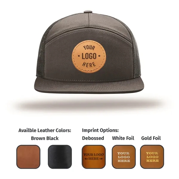 Leather Patch Hats -7 Panel Richardson 168 - Leather Patch Hats -7 Panel Richardson 168 - Image 0 of 1