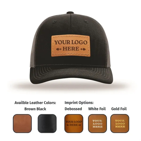 Leather Patch Decoration on Buyer-Provided Hats - Leather Patch Decoration on Buyer-Provided Hats - Image 0 of 5