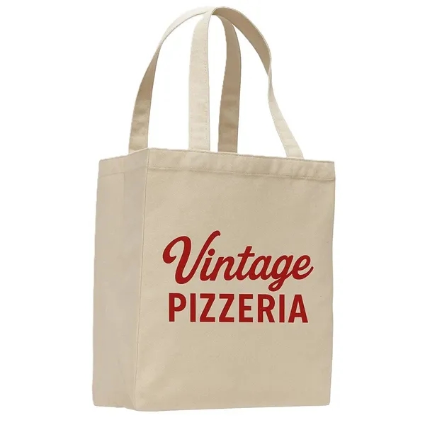 Large Canvas Shopping Tote w/5" Gusset - Natural - Large Canvas Shopping Tote w/5" Gusset - Natural - Image 0 of 1