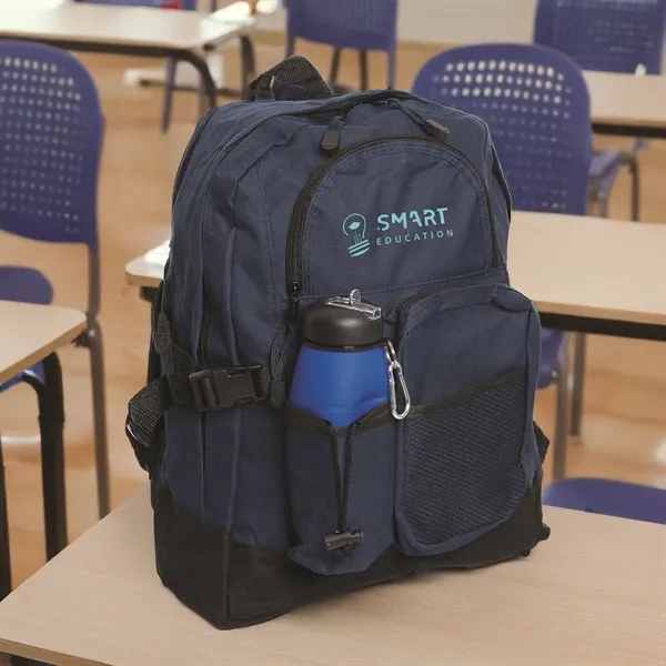 3 Zippered Compartments Backpack - 3 Zippered Compartments Backpack - Image 0 of 1