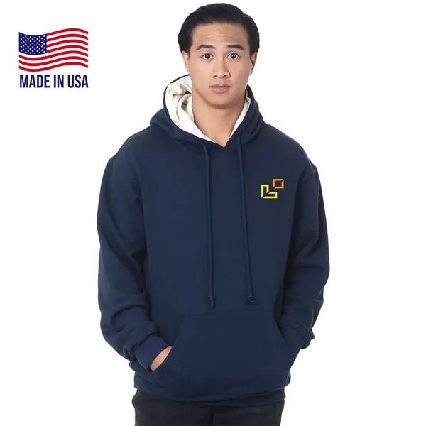 USA-Made 100% Pre-Shrunk Heavy Thermal Lined Hooded Pullover - USA-Made 100% Pre-Shrunk Heavy Thermal Lined Hooded Pullover - Image 0 of 5