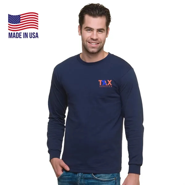 USA-Made Midweight Long Sleeve Crew Tee - USA-Made Midweight Long Sleeve Crew Tee - Image 0 of 7