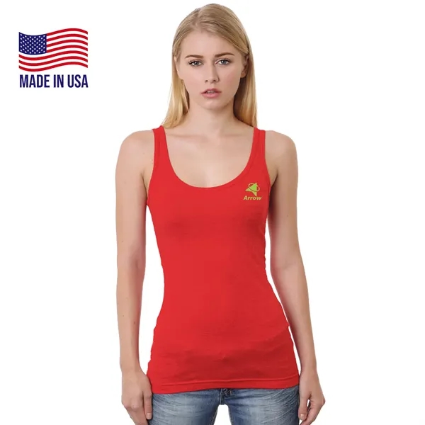 100% USA-Made Junior Fine Jersey Tank Top - 100% USA-Made Junior Fine Jersey Tank Top - Image 0 of 7