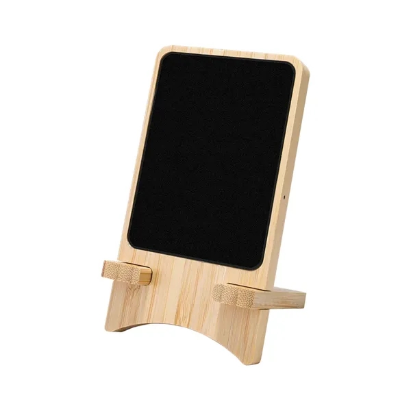 Full color Light-up Bamboo Wireless Charger Stand - Full color Light-up Bamboo Wireless Charger Stand - Image 7 of 8
