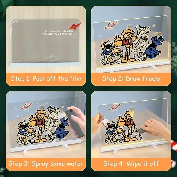 Acrylic Dry Erase Board with Light - Acrylic Dry Erase Board with Light - Image 2 of 4