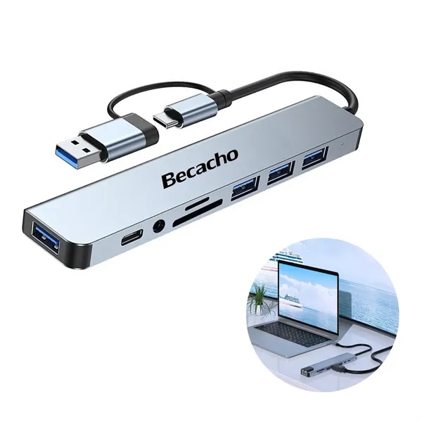 8 in 1 USB C Hub Docking Station - 8 in 1 USB C Hub Docking Station - Image 0 of 2