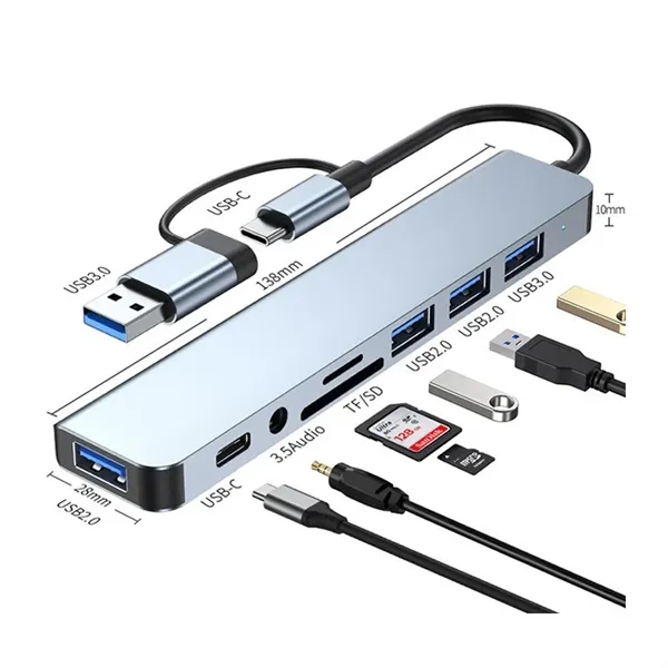 8 in 1 USB C Hub Docking Station - 8 in 1 USB C Hub Docking Station - Image 1 of 2