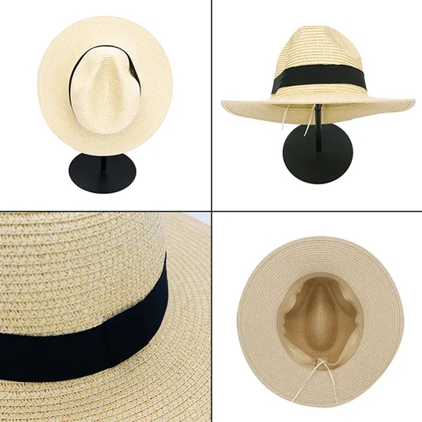 Wide Brim Straw Sun  UV Protection Beach Hat Summer Cap - Wide Brim Straw Sun  UV Protection Beach Hat Summer Cap - Image 2 of 6