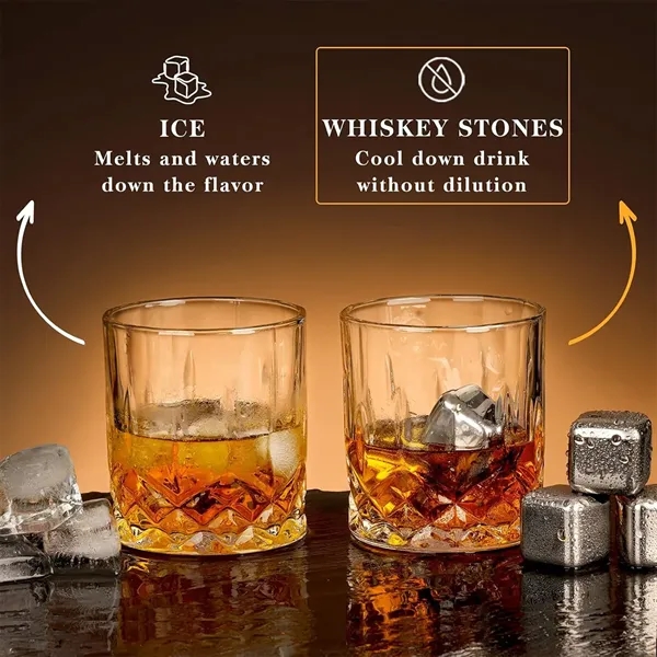 Luxury Whiskey Glass Gift Set with Stone Ice & Wood Box - Luxury Whiskey Glass Gift Set with Stone Ice & Wood Box - Image 5 of 6