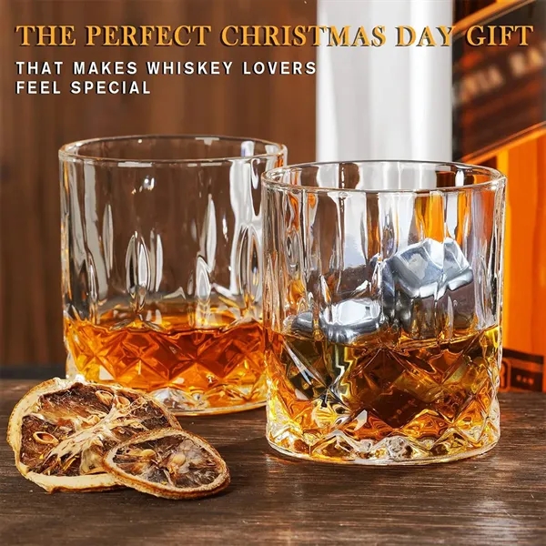 Luxury Whiskey Glass Gift Set with Stone Ice & Wood Box - Luxury Whiskey Glass Gift Set with Stone Ice & Wood Box - Image 6 of 6
