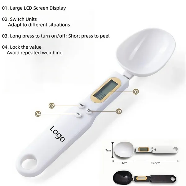 2-in-1 Scale Spoon 0.02-17.6oz Baking Multiuse Measuring Too - 2-in-1 Scale Spoon 0.02-17.6oz Baking Multiuse Measuring Too - Image 1 of 4