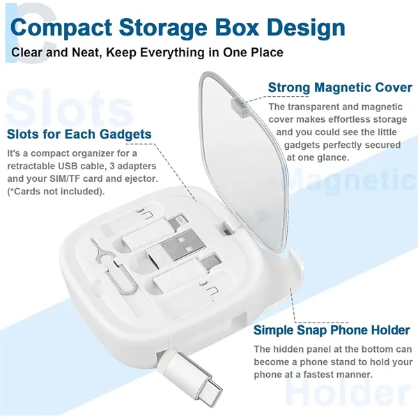 6-in-1 Fast Charging Cord Kit with Travel Storage Case - 6-in-1 Fast Charging Cord Kit with Travel Storage Case - Image 3 of 6