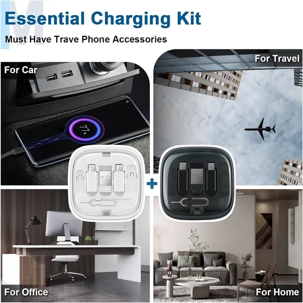 6-in-1 Fast Charging Cord Kit with Travel Storage Case - 6-in-1 Fast Charging Cord Kit with Travel Storage Case - Image 6 of 6