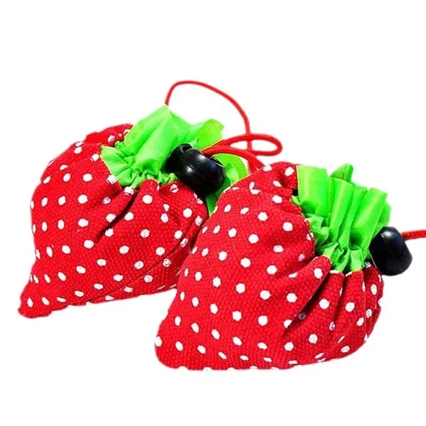Reusable Folding Strawberry Tote Bag For Shopping - Reusable Folding Strawberry Tote Bag For Shopping - Image 2 of 3