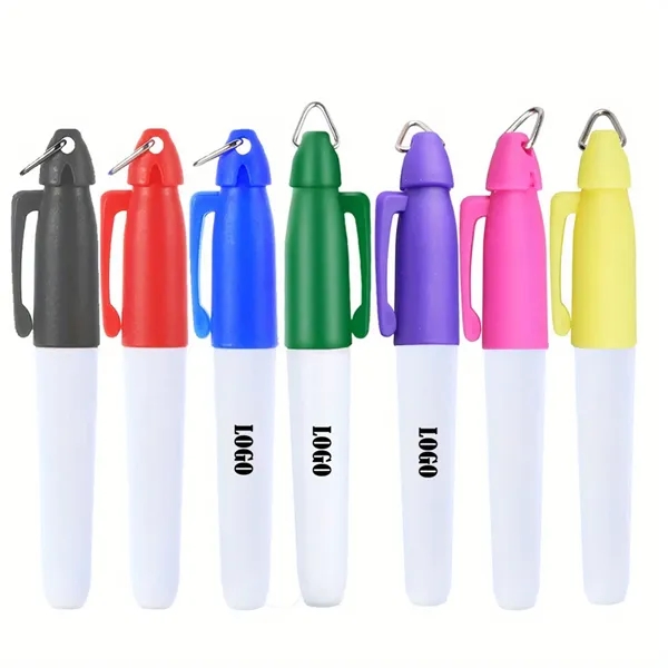 Golf Ball Marker Line Drawing Pens with Keychain - Golf Ball Marker Line Drawing Pens with Keychain - Image 0 of 1