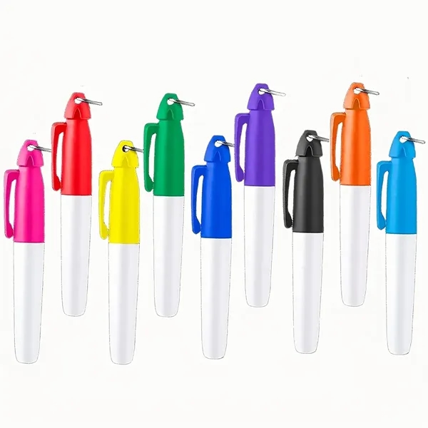 Golf Ball Marker Line Drawing Pens with Keychain - Golf Ball Marker Line Drawing Pens with Keychain - Image 1 of 1