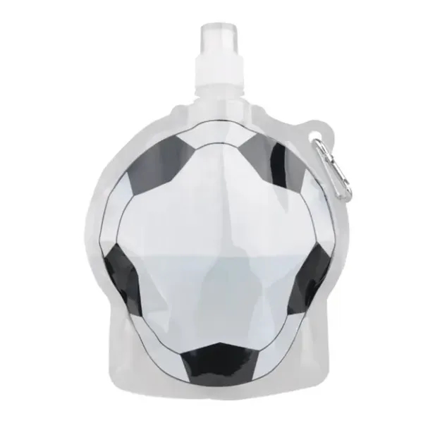 450ML PET Football Shape Collapsible Water Bag with Hook - 450ML PET Football Shape Collapsible Water Bag with Hook - Image 2 of 2