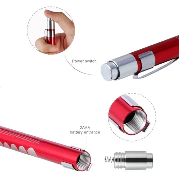 Reusable Medical LED Pen Lights with Pupil Gauge and Ruler - Reusable Medical LED Pen Lights with Pupil Gauge and Ruler - Image 2 of 3