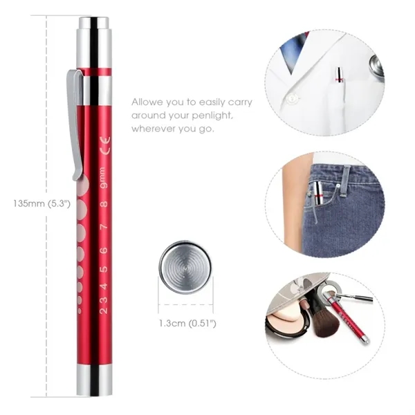 Reusable Medical LED Pen Lights with Pupil Gauge and Ruler - Reusable Medical LED Pen Lights with Pupil Gauge and Ruler - Image 3 of 3