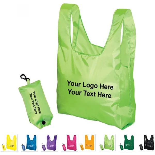 Reusable Folding Tote Bags In a Pouch - Reusable Folding Tote Bags In a Pouch - Image 0 of 2