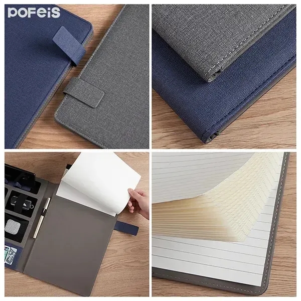 Custom Logo Mini A4 Leather Paper Portfolio Folder - Custom Logo Mini A4 Leather Paper Portfolio Folder - Image 3 of 4