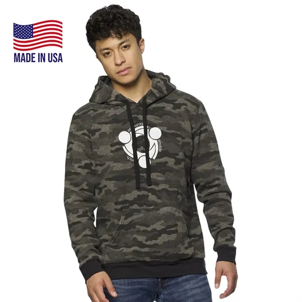 USA Made Unisex Triblend Pullover Camo Hoody - USA Made Unisex Triblend Pullover Camo Hoody - Image 0 of 2